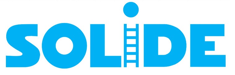 Solide model A enkele ladder rechte voet met stabilisatiebalk 1x10 treden badge