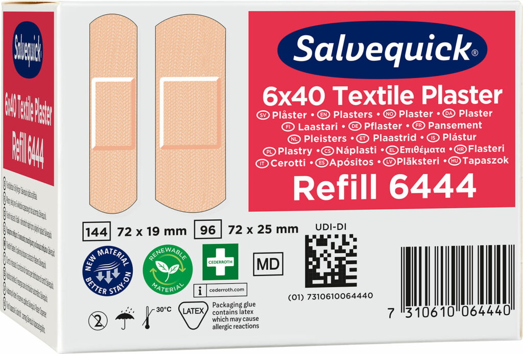 Cederroth Salvequick Textielpleisters navulling 6x40 stuks 