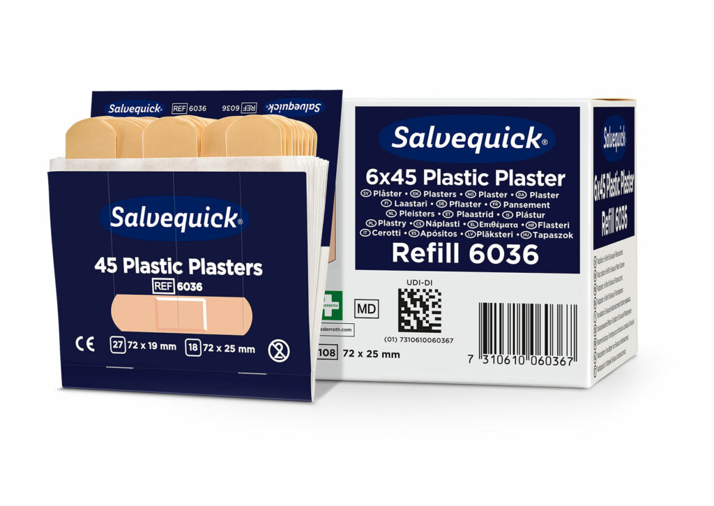 Cederroth Salvequick Plasticpleisters navulling 6x45 stuks