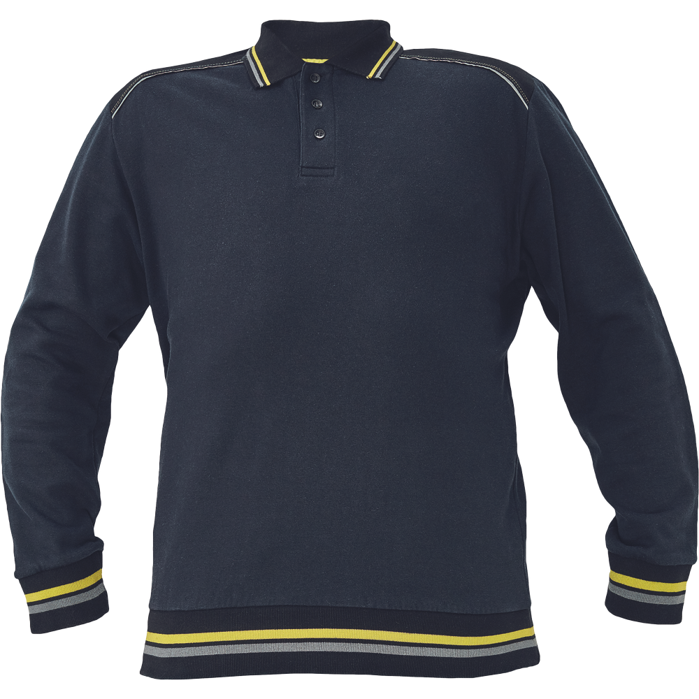 Cerva knoxfield polo sweatshirt antraciet/geel