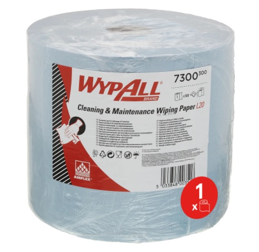 Kimbely Clark WypAll® 7300 L20 extra+ rol 500 vel, 2-laags voor reiniging & onderhoud