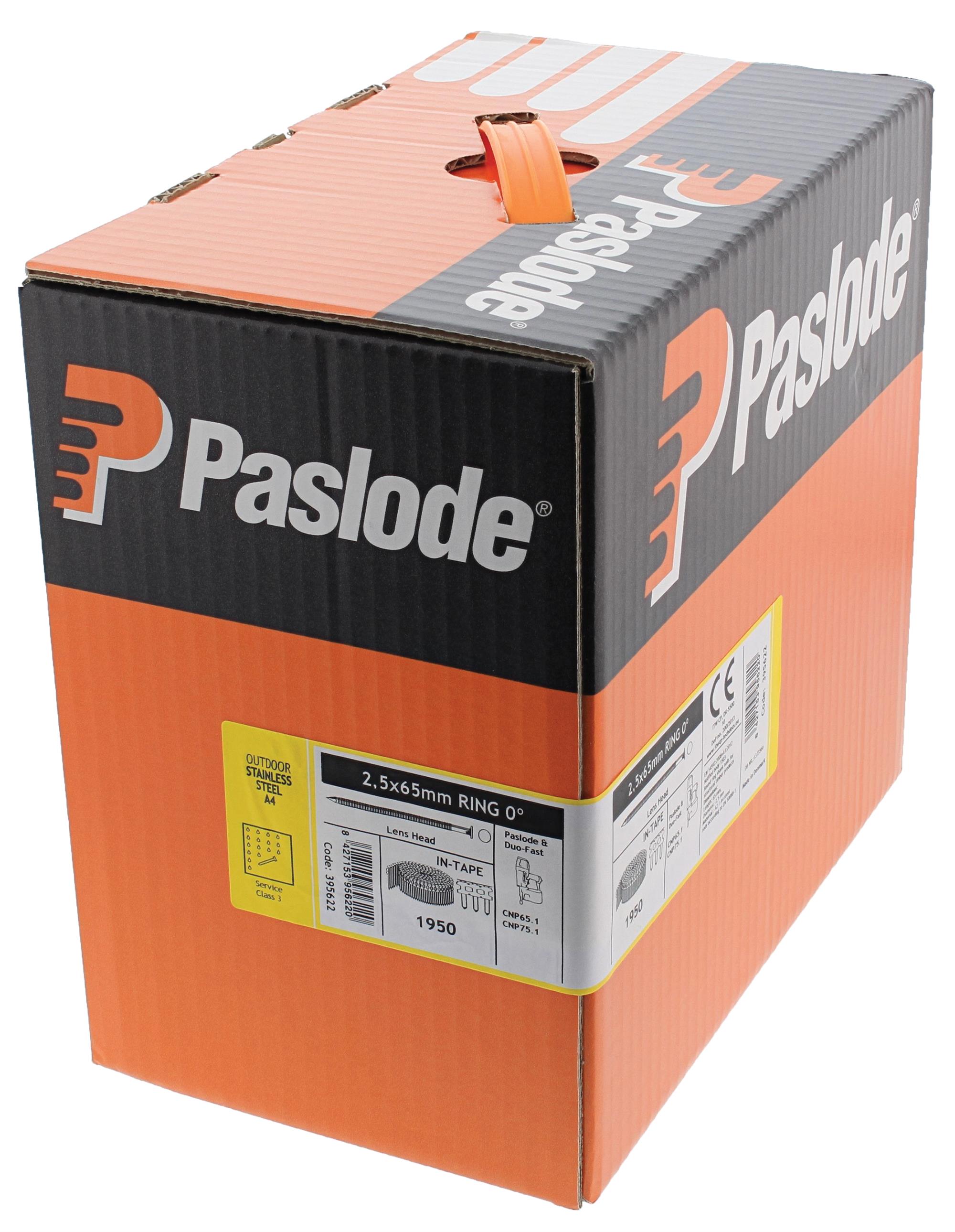 Paslode spoelnagel in-tape 2,5X45mm ring inox A4 LK