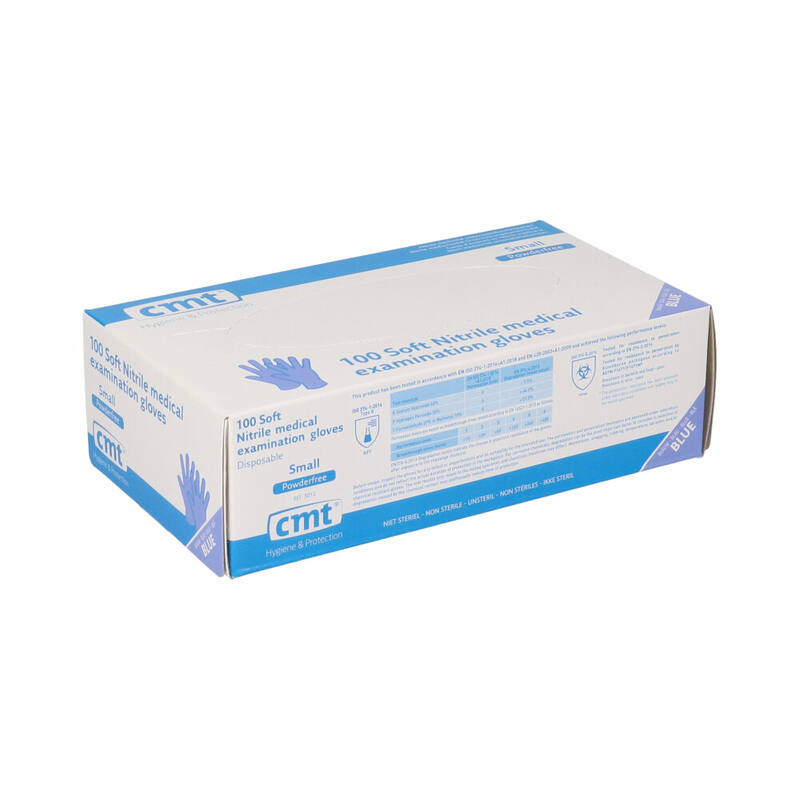 CMT Soft nitril handschoen blauw poedervrij extra-large 1000 st/doos